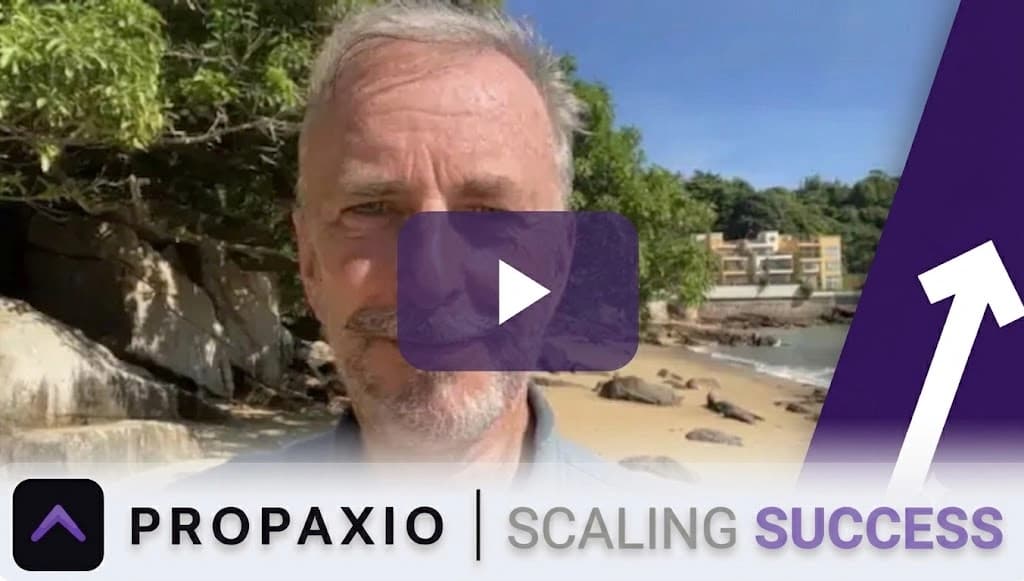 Trading educator testimonial on offer ladder rebuild, sales page rewrite, and lifecycle results with Propaxio